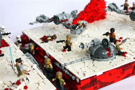 Diorama Lego Della Battaglia Di Crait Lega Nerd