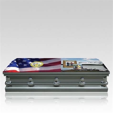 The Proud Casket Is Made From Semi Precious Metal With A Rounded