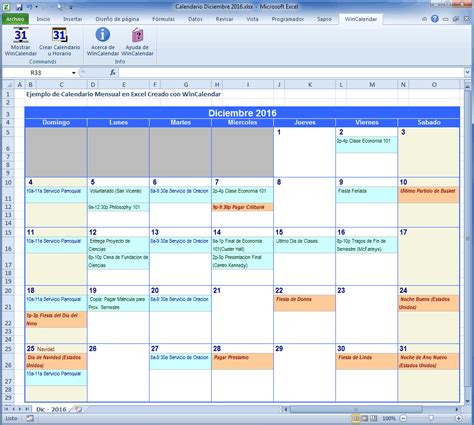 Plantilla Calendario Excel Gratis Riset