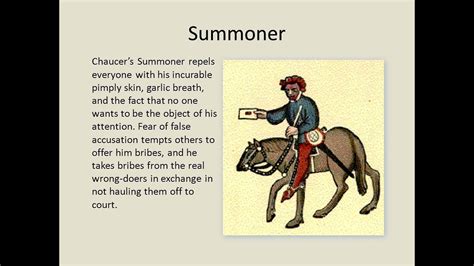The Summoner The Prologue To The Canterbury Tales Text And
