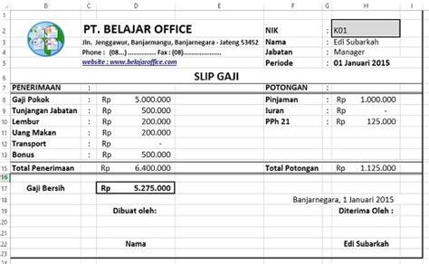 Or create a free account to download. Slip Gaji Excel Satu Lembar Beberapa Slip Sekaligus