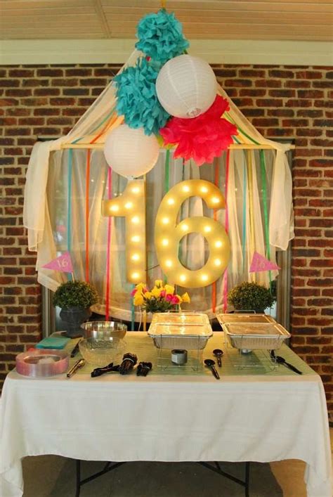 Simple Sweet 16 Party Decoration Ideas For Abbys Sweet 16 Outdoor