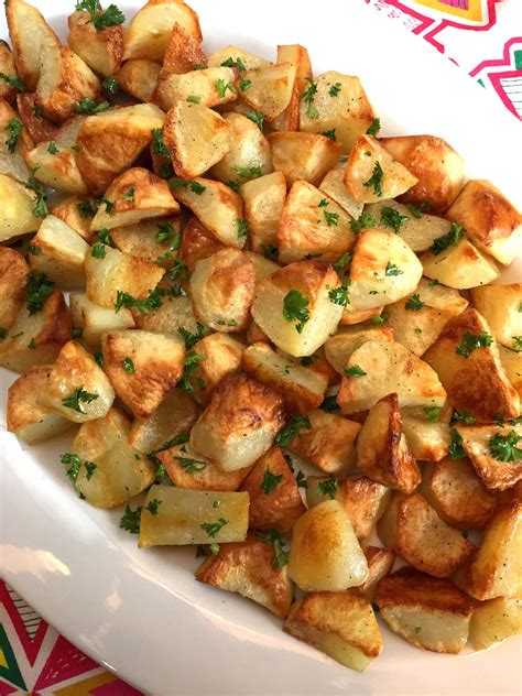 Place on the prepared grill, and cook until potatoes are tender and mayonnaise mixture is lightly browned, about 10 minutes. Easy Oven Roasted Potatoes Recipe - Best Ever! - Melanie Cooks