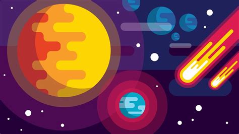 How To Draw A Space Background Flat Design Adobe Illustrator