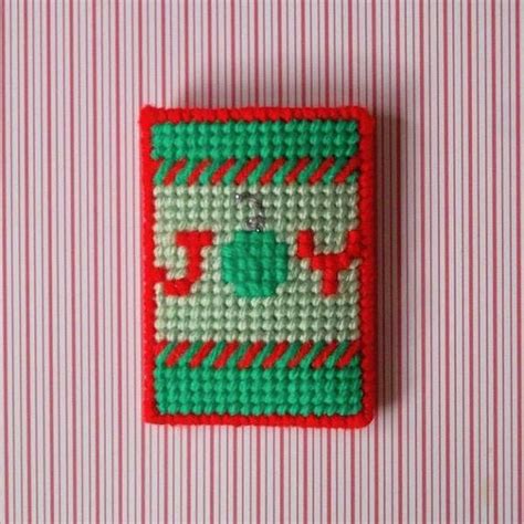 Plastic Canvas Pattern Page Joy Gift Card Holders Etsy Plastic