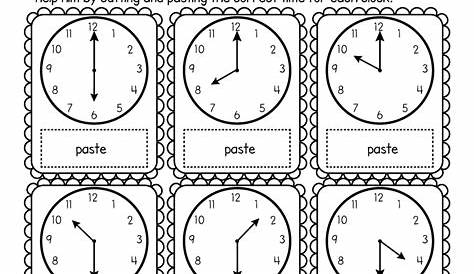 Cut-and-Paste Time Worksheet - Free Printable, Digital, & PDF