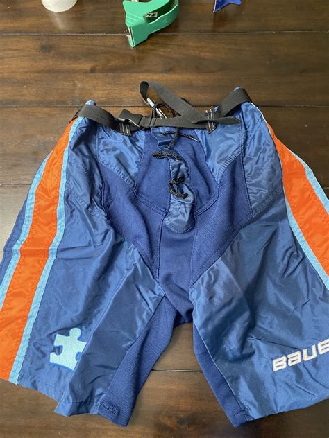 Bauer Navy Orange Sr Med Pant Shell Sidelineswap