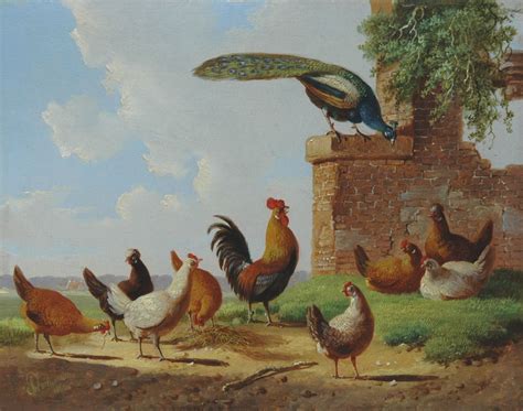 Albertus Verhoesen Paintings Prev For Sale Poultry In A Classical