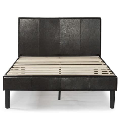 Zinus Gerard Deluxe Faux Leather Upholstered Platform Bedmattress