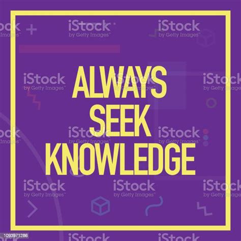 Always Seek Knowledge Inspiring Creative Motivation Quote Poster