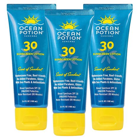 3 Pack Ocean Potion Suncare Spf 30 Sunscreen Lotion Scent Of Sunshine 3