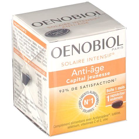 Oenobiol Solaire Intensif® Anti âge Shop Pharmaciefr