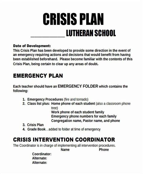 Crisis Communication Plan Template Elegant 11 Crisis Plan Templates