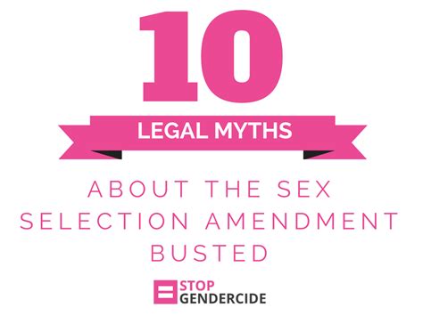 10 Legal Myths About The Sex Selection Amendment Busted Stop