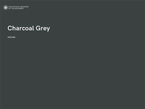 Charcoal Grey 3c4142 The Official Register Of Color Names