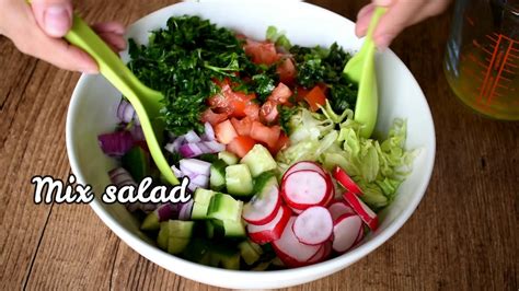 How To Make Vegetable Salad Youtube