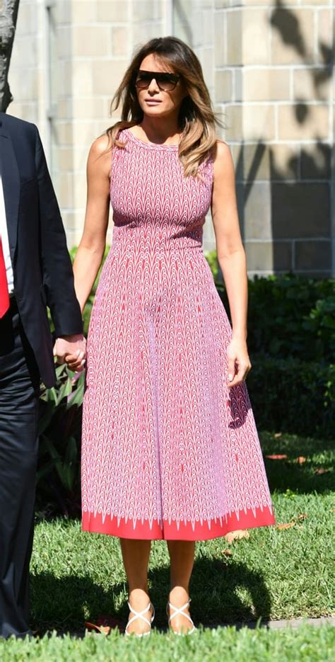 Melania Trump Pink Dress On Easter 2018 Popsugar Fashion Photo 3