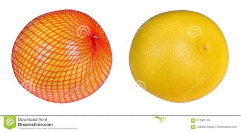 Close Up Of Two Pomelos Citrus Grandis Stock Photo Image Of Fruit