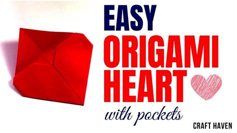 Super Easy Origami Heart W Pockets ♥ Origami Tutorial For Beginners