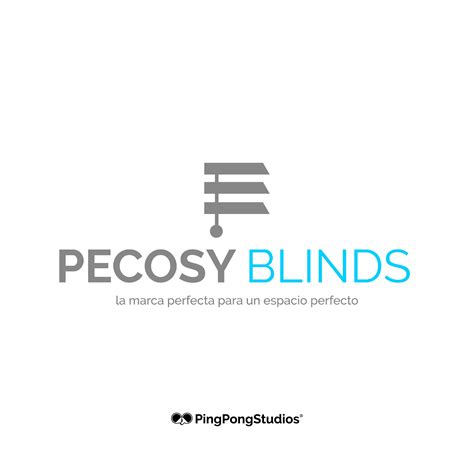 Logo Pecosy Blinds Persianas Diseño de logotipos Disenos de unas Persianas
