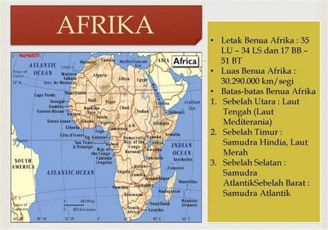 Peta Benua Afrika Kekayaan Alam Batas Wilayah Budaya