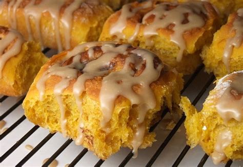 The recipe said to roll in a towel and then cool. Amish Pumpkin Cinnamon Rolls with Caramel Icing