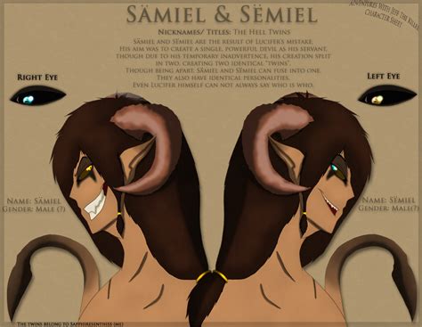Awjtk Comic Character Sheet Samiel And Semiel By Sapphiresenthiss On