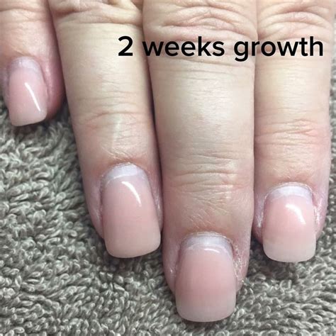 2 Weeks Growth Dipped Nails Nails Nail Studio