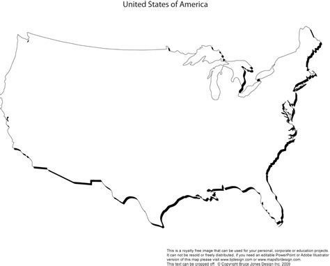Map Of Us Without State Names Map