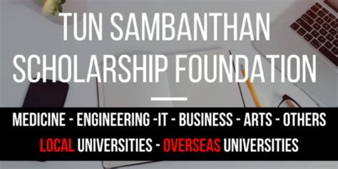Applications are now open for malaysian citizens pursuing the following degree at local and overseas universities. Tun Sambanthan Scholarship Foundation 2020 - Malaysia ...