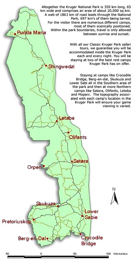 Kruger National Park Map Of Camps