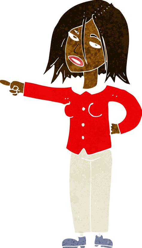 Cartoon Woman Pointing 36484925 Png