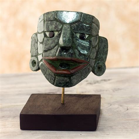 Unicef Market Maya Archaeology Museum Replica Maya Jade Mask Maya Lord Of El Naranjo