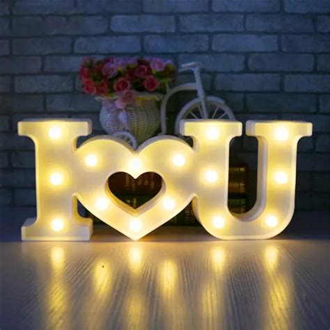 Love Light Sign Creative 3d I Love U Heart Love Led Night Light Marquee