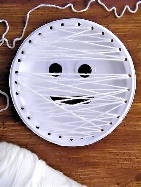 Mummy Paper Plate Lacing Craft Our Kid Things