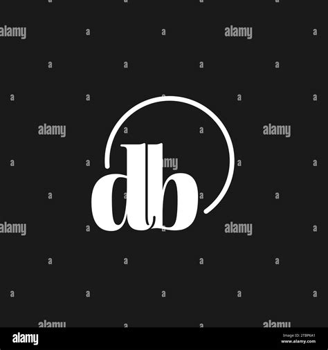 Db Logo Initials Monogram With Circular Lines Minimalist And Clean