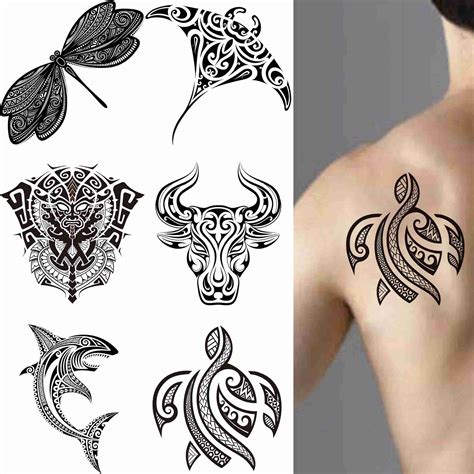 Buy Dopetattoo Maori 6 Sheets Temporary Tattoos For Men Adults Maori