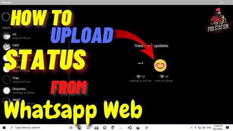 How To Upload Status From Whatsapp Web In Pclaptop Ii Real Ii 100