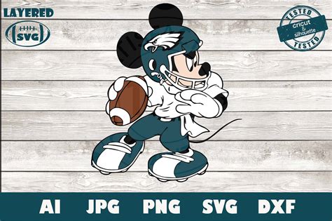 Philadelphia Football Mickey SVG Design For Cricut Silhouette | Etsy