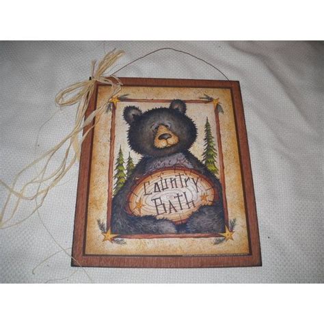 Shop wayfair for bathroom accessories & organization sale to match every style and budget. Black Bear Country Bath Wooden Wall Art Sign Lodge ...