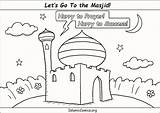 Masjid Drawing Mosque Coloring Islamic Getdrawings Drawings sketch template