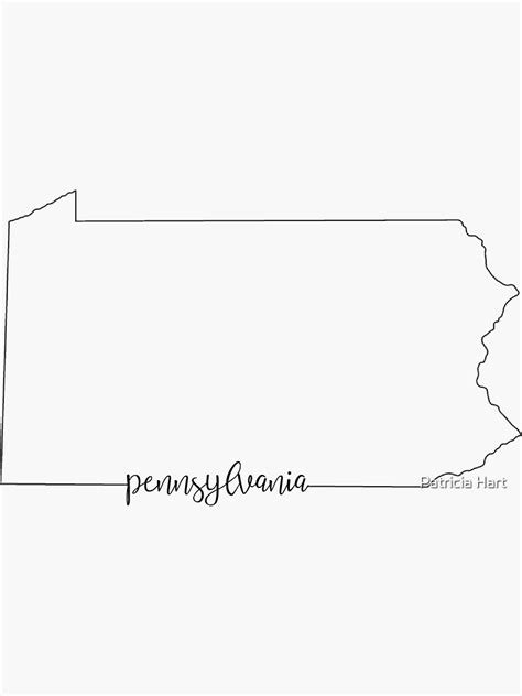 Pennsylvania Outline Sticker For Sale By Patriciahart13 Redbubble
