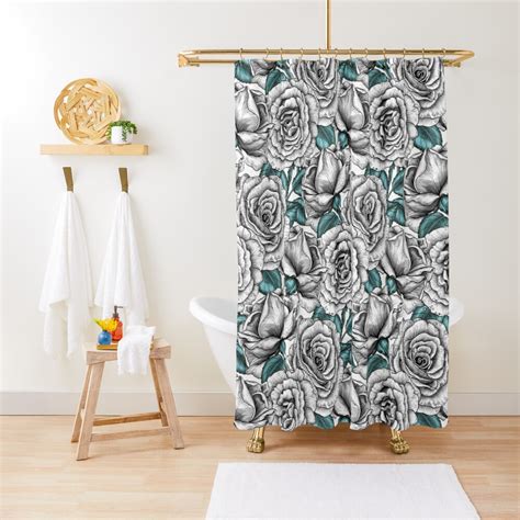 White Roses For You Shower Curtain By Katerina Kirilova Curtains Unique Shower Curtain