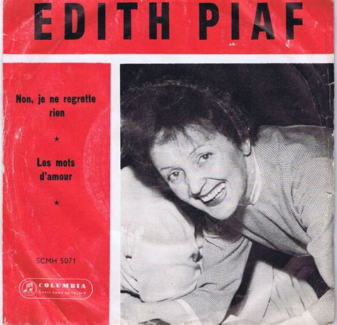 Edith Piaf Non Je Ne Regrette Rien Scmh 5071 7 Inch Vinyl Record • Wax Vinyl Records
