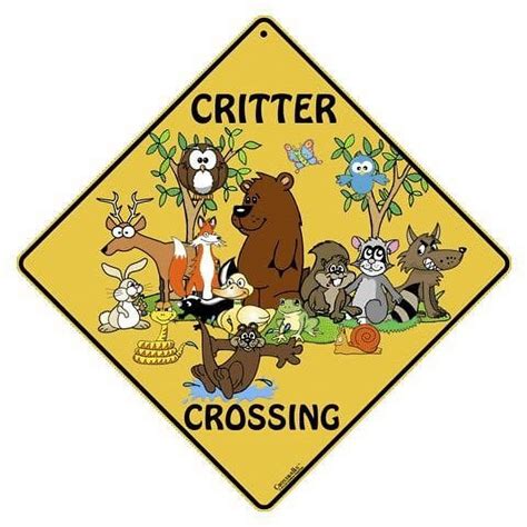 Crosswalks Critter Crossing 12 X 12 Aluminum Sign