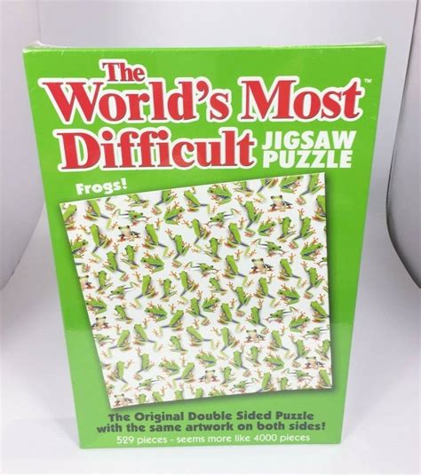 The Worlds Most Difficult Double Sided Jigsaw Puzzle Frogs 529 Etsy