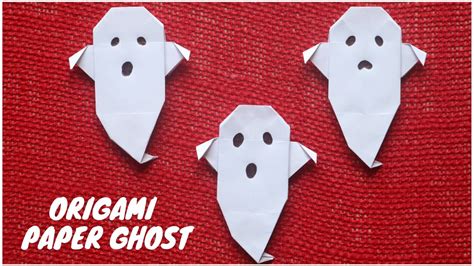 Easy Origami Paper Ghost For Halloween Decorations Halloween Paper