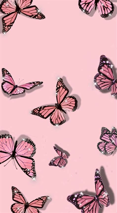 Pink Butterfly Background In 2020 Iphone Wallpaper Tumblr Aesthetic
