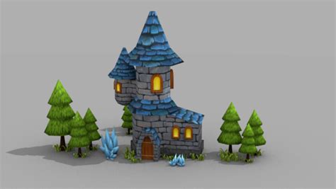 Wizard Tower [low Poly] Wizard Tower Tower Models Digital Art Portfolio