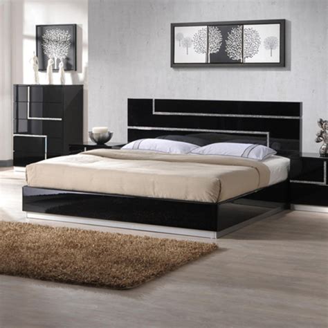 Jandm Furniture Lucca Platform Bed Contemporary Bed Bedroom Furniture